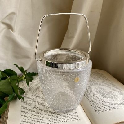 Ведерко 650 мл кракелюр стекло мельхиор