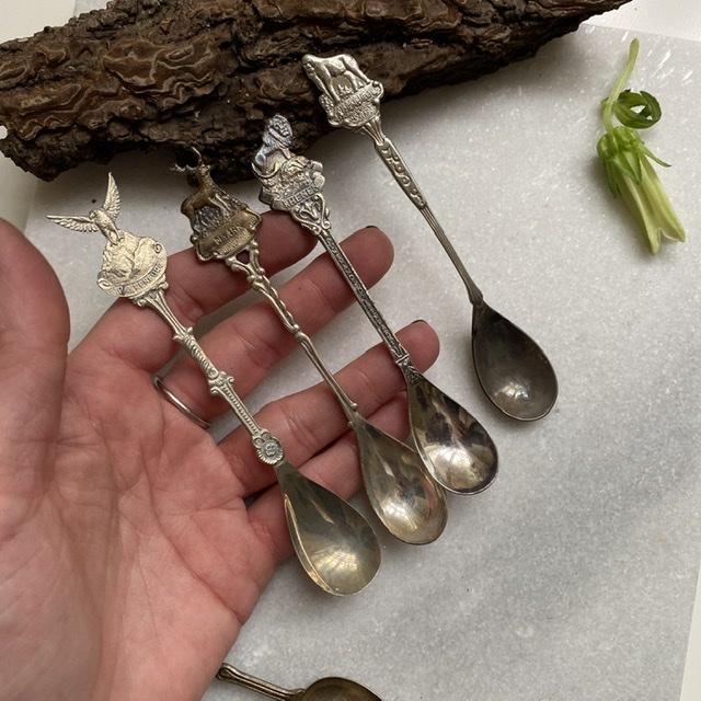 Ложка каплевидная 12 см Звери набор 4 шт