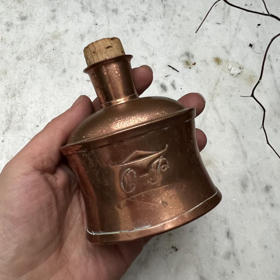 Фляга с пробкой 200 мл медь