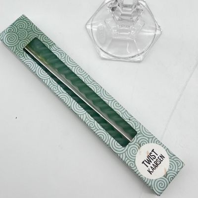 Свеча витая 25 см мятная набор 2 шт 