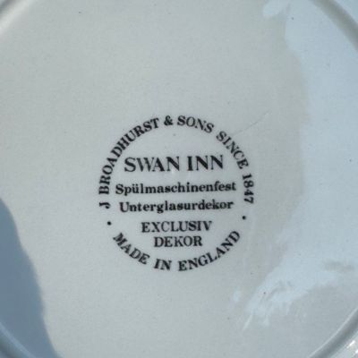 Тарелка J.Broadhurst & Sons Swan Inn 26 см Англия