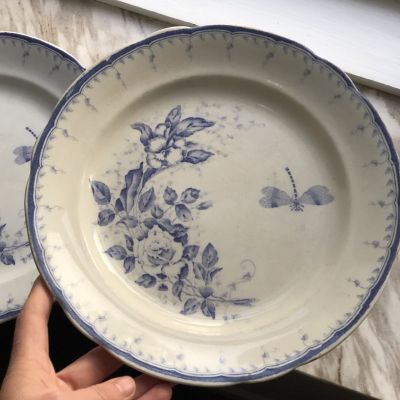 Тарелка 25 см Gefle Victoria (Стрекоза) Швеция (потемнение)