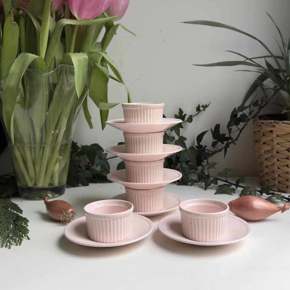 Чаша с блюдцем для взбитых сливок (пот-о-крем) 6 см Голландия