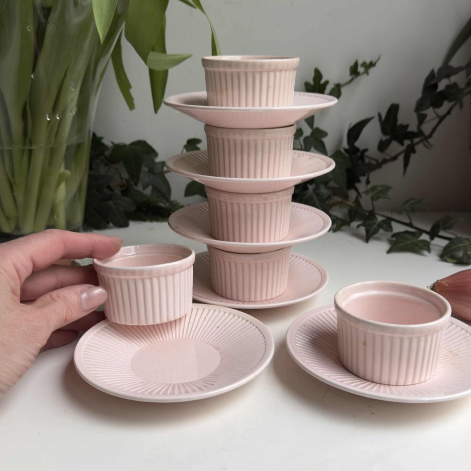 Чаша с блюдцем для взбитых сливок (пот-о-крем) 6 см Голландия