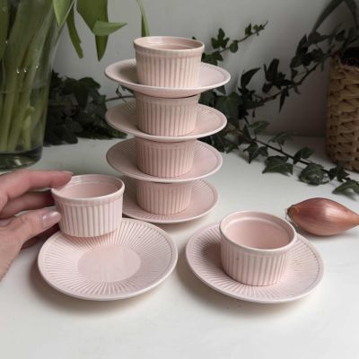 Чаша с блюдцем для взбитых сливок (пот-о-крем) 6 см Голландия