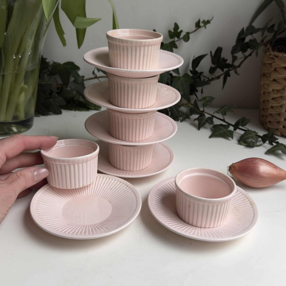 Чаша с блюдцем для взбитых сливок (пот-о-крем) 6 см Голландия