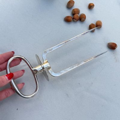 Вилка для мяса 24 см серебрение по стали