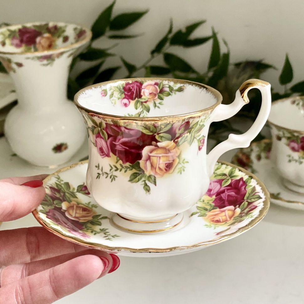 Кофейная пара Royal Albert Old Country Roses 150 мл Англия