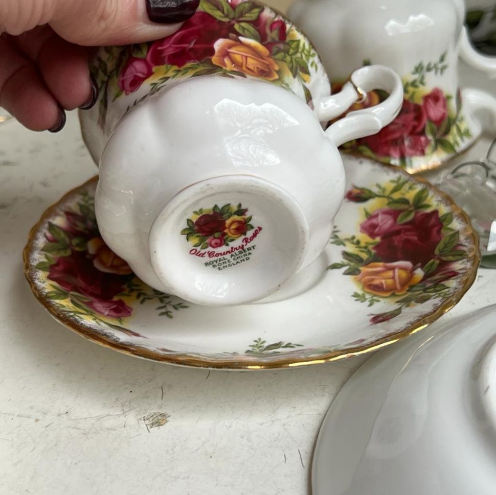Кофейная пара Royal Albert Old Country Roses 150 мл Англия