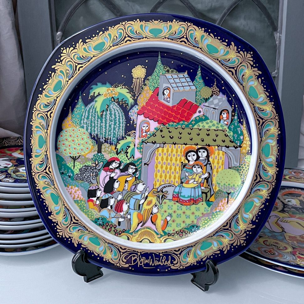 Тарелка Rosenthal Рождественские песни 28 см фарфор Германия 1983 г. 