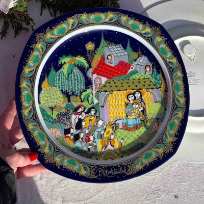 Тарелка Rosenthal Рождественские песни 28 см фарфор Германия 1983 г. 