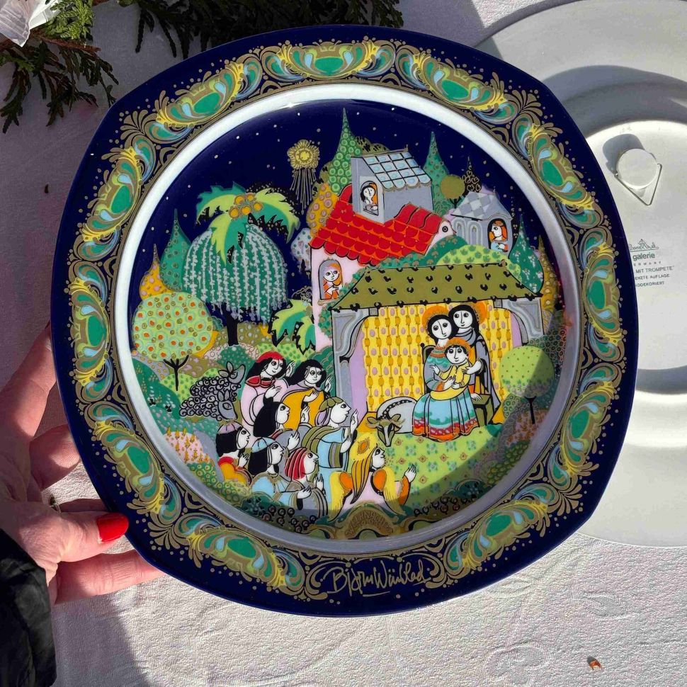 Тарелка Rosenthal Рождественские песни 28 см фарфор Германия 1983 г.