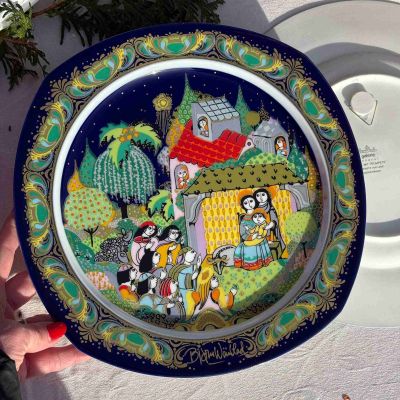 Тарелка Rosenthal Рождественские песни 28 см фарфор Германия 1983 г. 