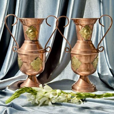 Ваза 23 см медь латунь Марокко   