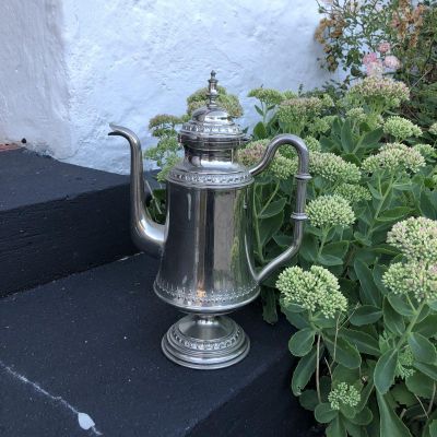 Чайник-кофейник мельхиоровый