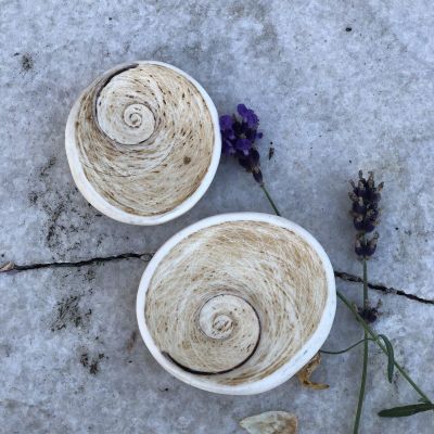 Декоративный элемент сервировки в виде ракушки набор 2шт.