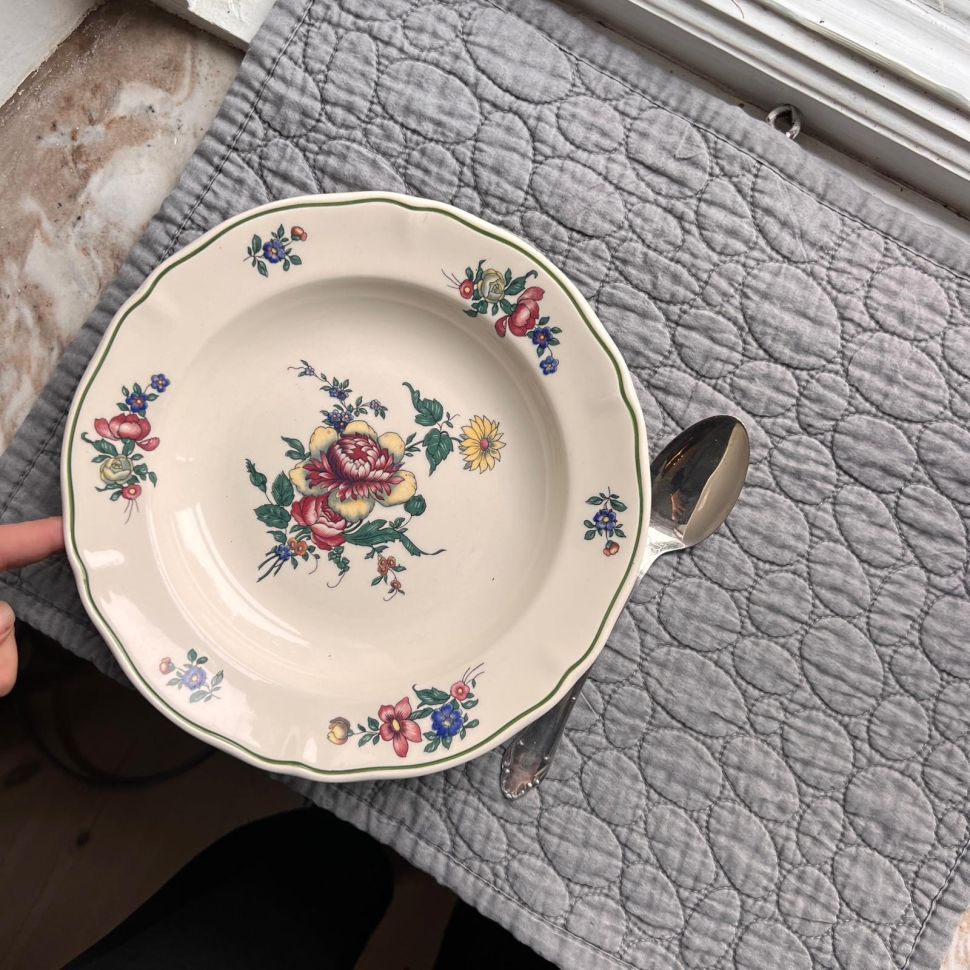 Сет Салфетка сервировочная серая 33х44 см хлопок