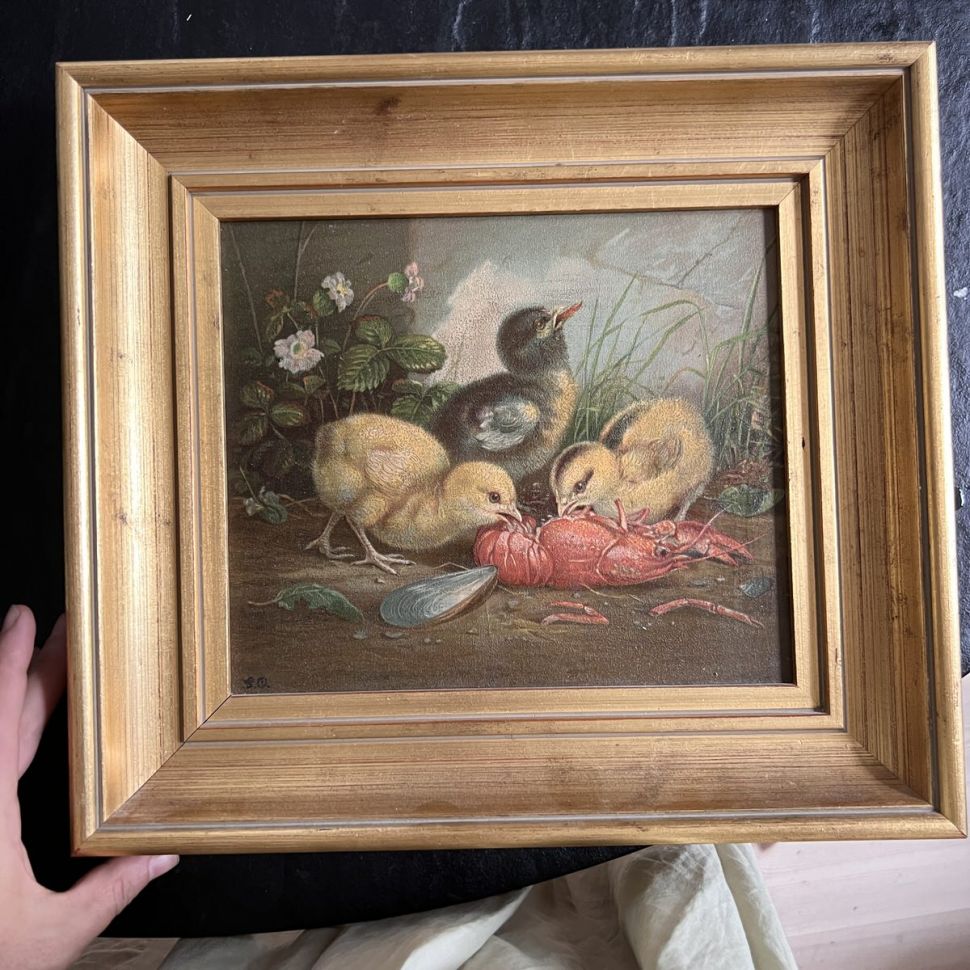 Картина репродукция натюрморт в раме 31х35 см