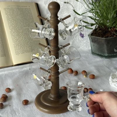 Рюмки 5 шт на деревянной подставке WMF набор Германия