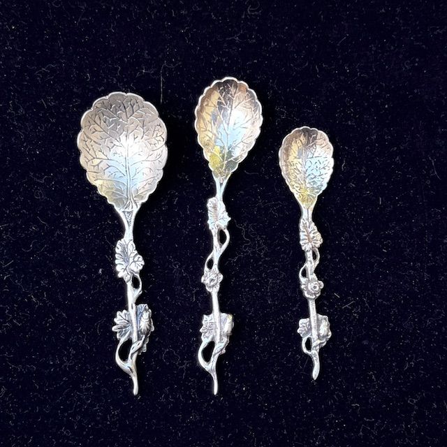 Ложка чайная Виноградная лоза 10 см серебрение  