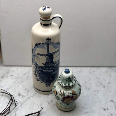Бутыль с ручкой и пробковой крышкой Blue Delft, Голландия