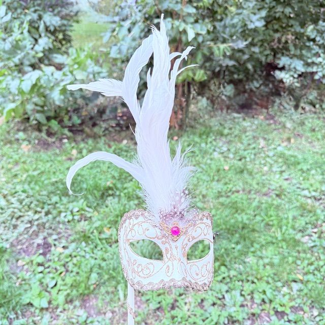 Маска венецианская на палочке 60 см 