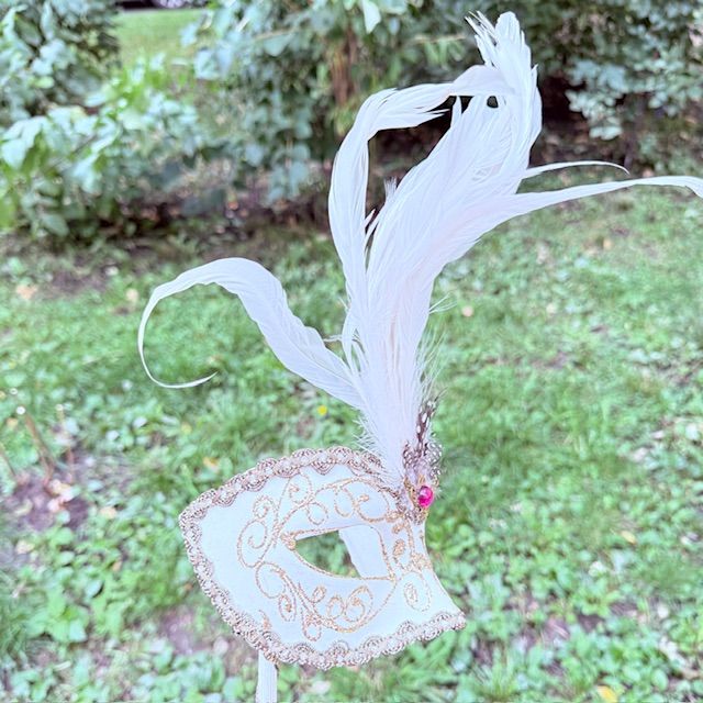 Маска венецианская на палочке 60 см 