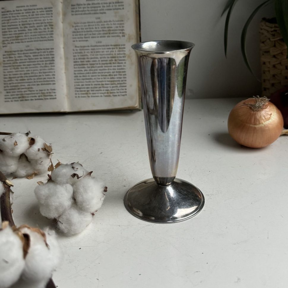 Ваза на один цветок мельхиор 14 см 