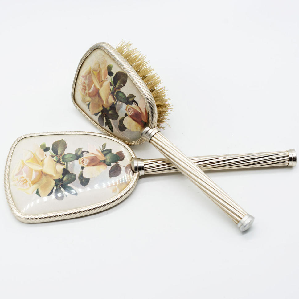 Щетка для волос и зеркало, набор