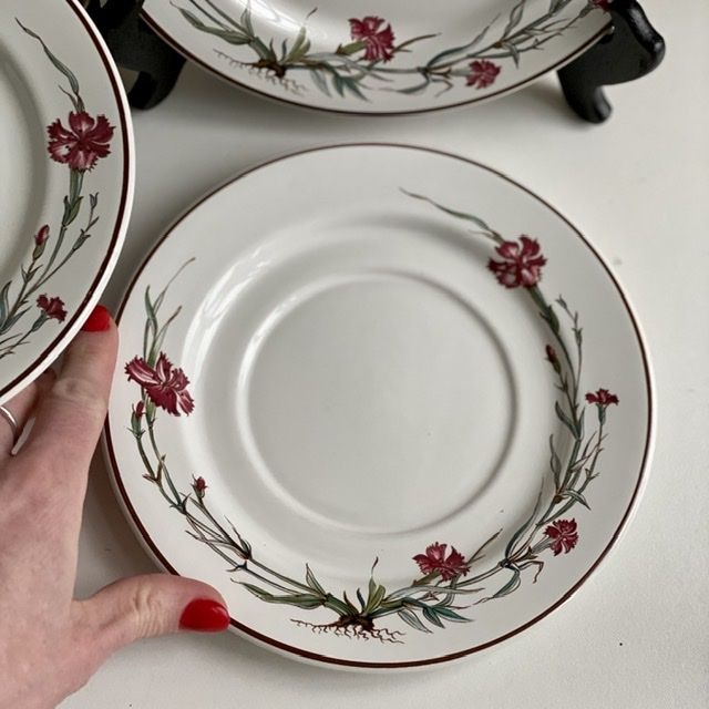 Тарелка Botanica блюдце под бульонку и миску Гвоздика Виллерой Бох Германия