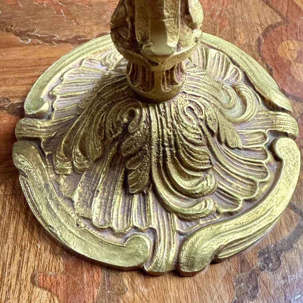 Подсвечник на четыре свечи 31 см Франция латунь 