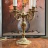 Подсвечник на четыре свечи 31 см Франция латунь 