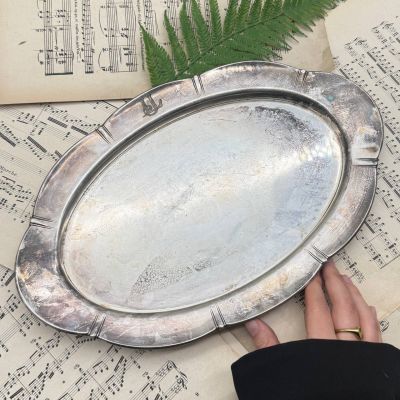 Блюдо поднос Christofle Gallia 36 см серебрение Франция