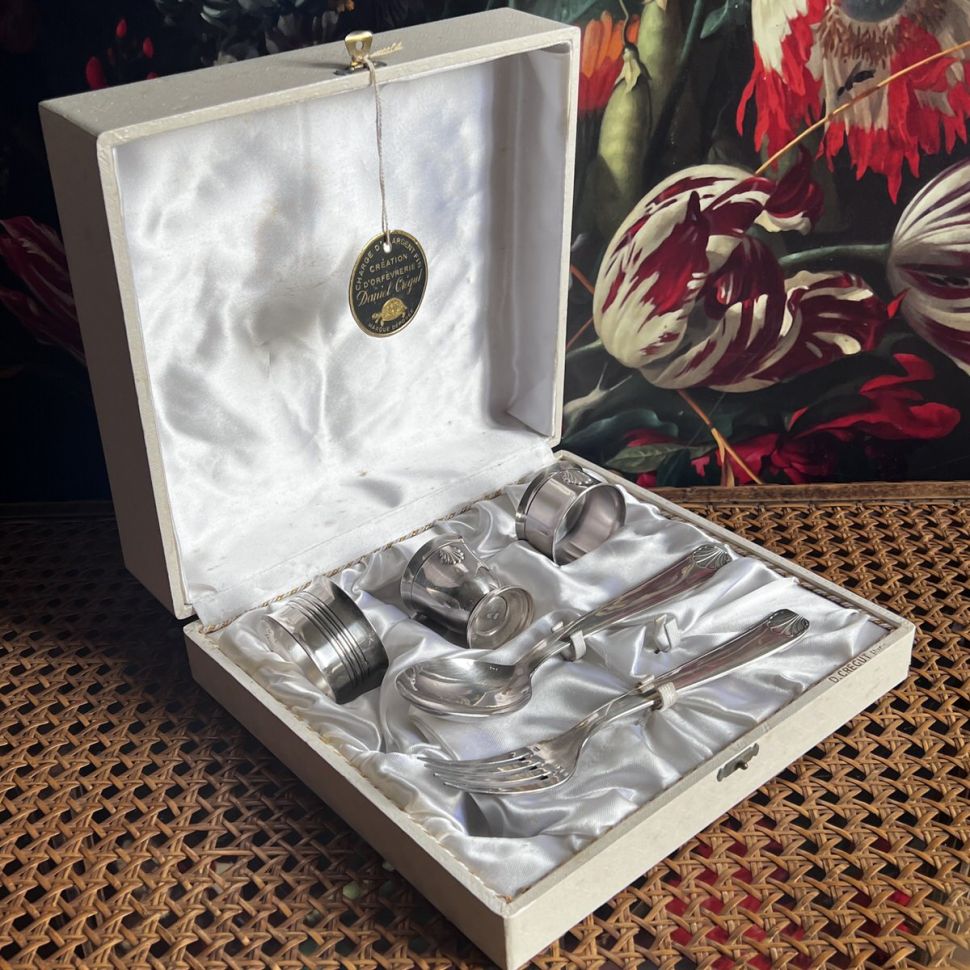Набор подарочный Ракушки 5 предметов Daniel Crégut серебрение Франция
