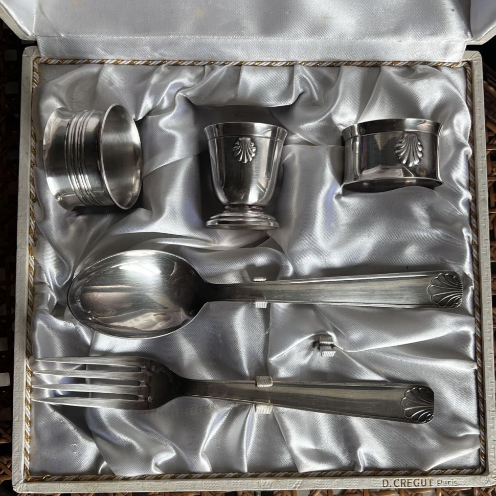 Набор подарочный Ракушки 5 предметов Daniel Crégut серебрение Франция