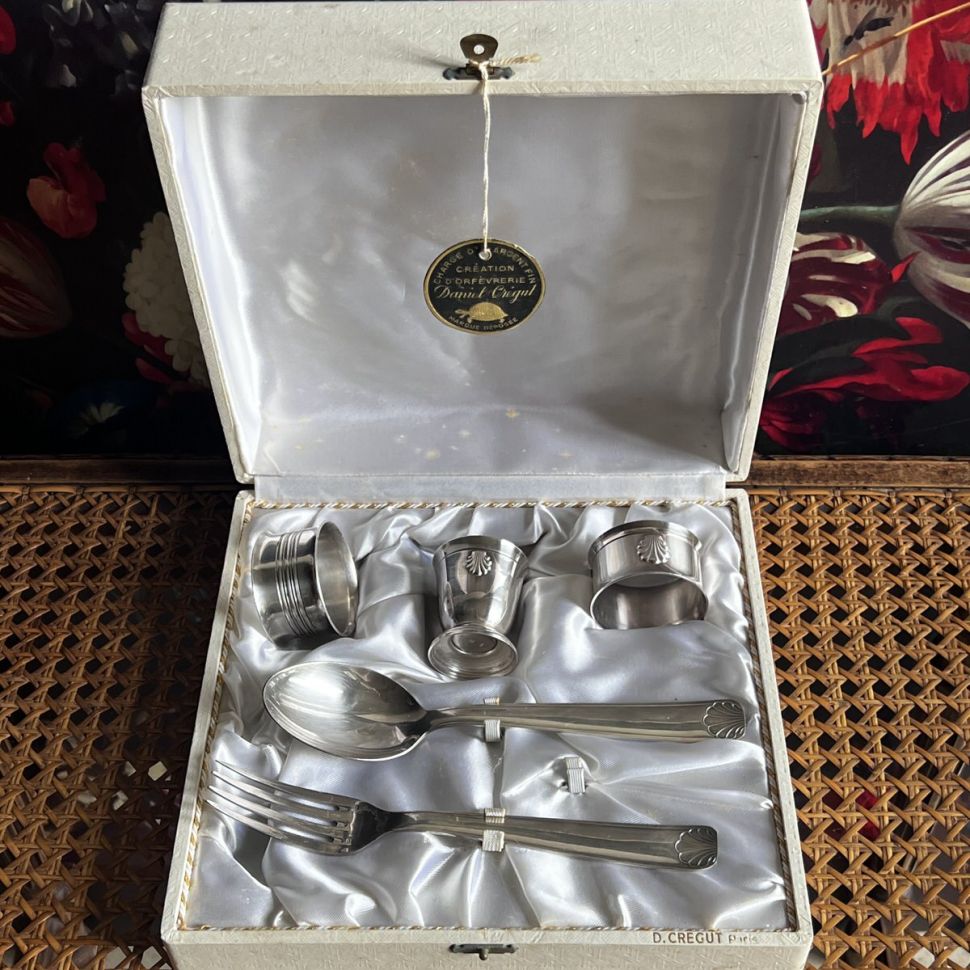 Набор подарочный Ракушки 5 предметов Daniel Crégut серебрение Франция