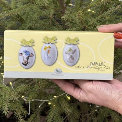 Подвес Яйцо пасхальное Hutschenreuther Гусёнок 8 см фарфор Германия