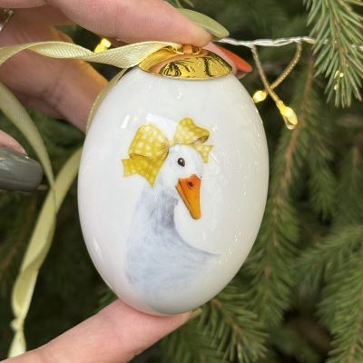Подвес Яйцо пасхальное Hutschenreuther Гусёнок 8 см фарфор Германия