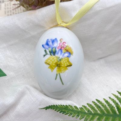 Подвес Яйцо пасхальное Hutschenreuther Гусёнок 8 см фарфор Германия