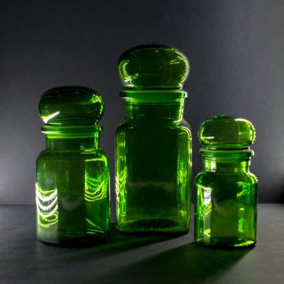 Банка аптекарская зеленая 200мл