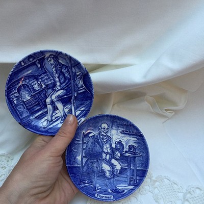 Блюдце подставка Wedgwood 2 шт. фермер и егерь