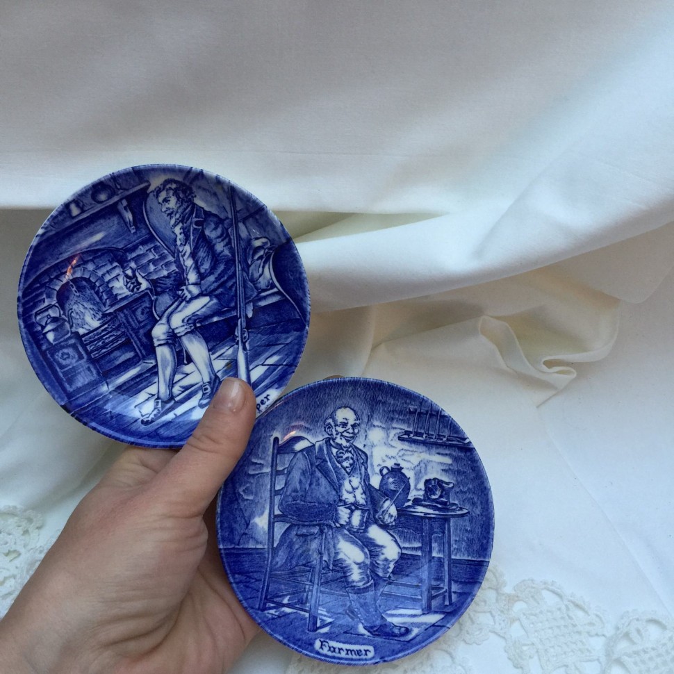 Блюдце подставка Wedgwood 2 шт. фермер и егерь