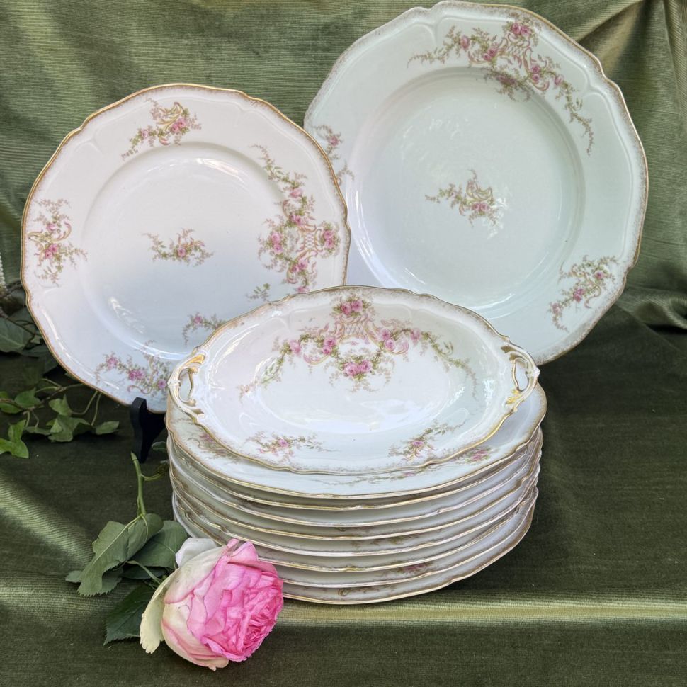 Тарелка Limoges 25 см фарфор Франция начало XX в.