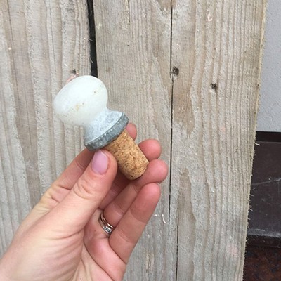 Пробка для бутылки с мраморным набалдашником