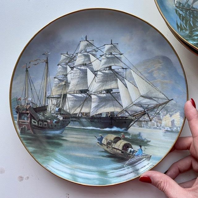 Тарелка Franklin porcelain Clipper Sea-Witch 1981 23 см