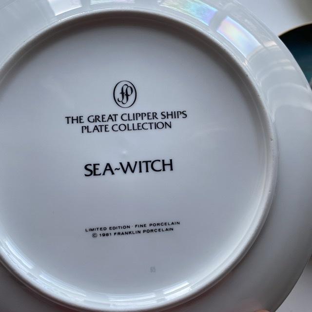 Тарелка Franklin porcelain Clipper Sea-Witch 1981 23 см