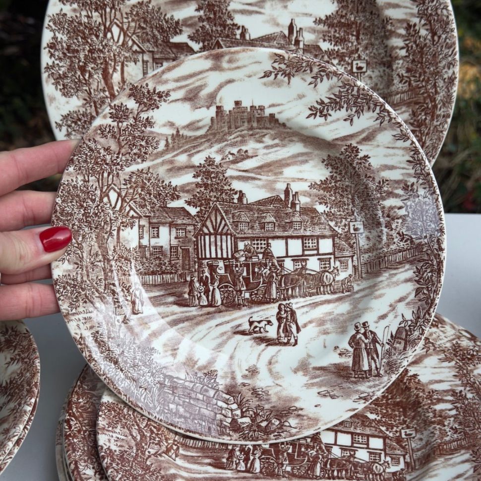 Тарелка J.Broadhurst & Sons Swan Inn 20 см Англия