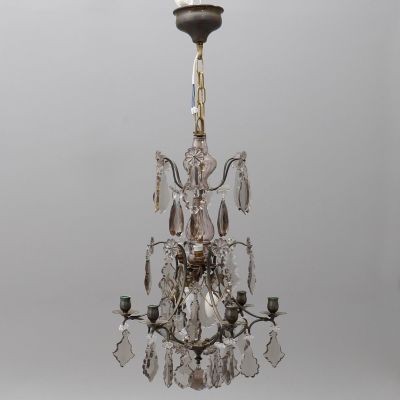 Люстра подсвечник 96 см пепельный хрусталь уценка