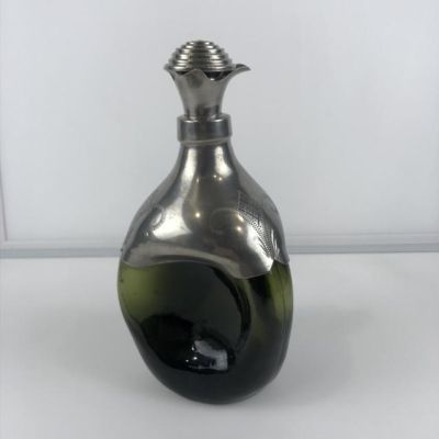 Графин с пробкой зеленое стекло олово Швеция 750 мл