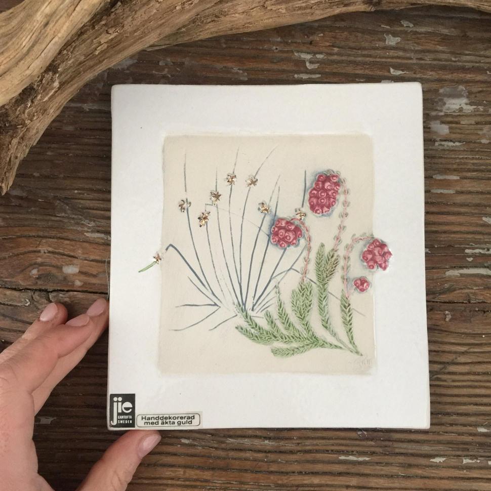 Панно керамическое Ягоды с золотом Швеция